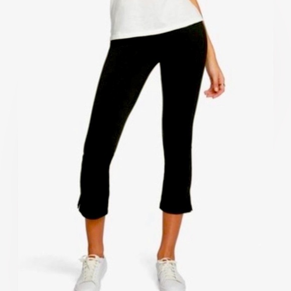 American Giant Pants - American Giant Ponte Crop Pants, black size 10